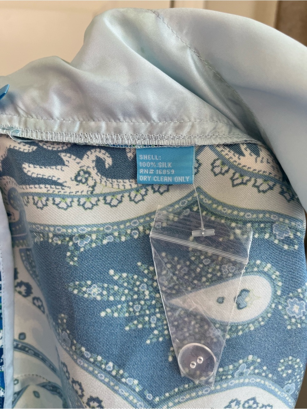J. McLaughlin Silk Pants Blue Green Paisley Sz 8 Lined Flowy New - Picture 10 of 10